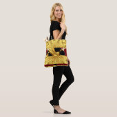 Achempong Designer Tote: Crimson & Gold Opulent Sw Tote Bag (Op model)