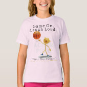 Achempong Game On. Lach hard. bij elkaar blijven T-shirt (Voorkant)