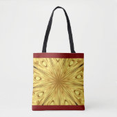Achempong: Gilded Zenith Opulen Swirl Crimson Gold Tote Bag (Voorkant)