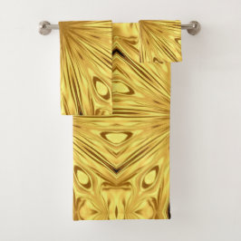 Achempong: Gilded Zenith Opulent Swirl Crimson Gol Bad Handdoek