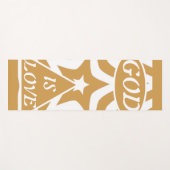 Achempong God Is Love Star Aztec Gold & white gift Yogamat (Voorkant (horizontaal))