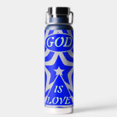 Achempong God Is Love Star Blue & Gray Stainless  Waterfles (Achterkant)