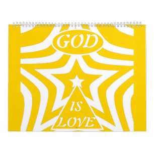 Achempong God Is Love Star Cyber Geel Maandelijks Kalender