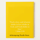 Achempong God Is Love Star Cyber Geel Week/Maand Planner (Achterkant)