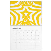 Achempong God Is Love Star Cyber Yellow Monthly  Kalender (Feb 2026)