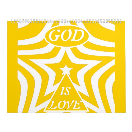 Achempong God Is Love Star Cyber Yellow Monthly  Kalender (Hoes)