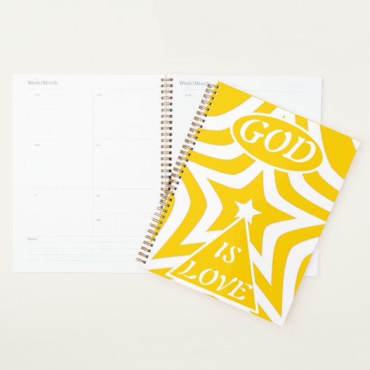 Achempong God Is Love Star Cyber Yellow Week/Month Planner (Display)