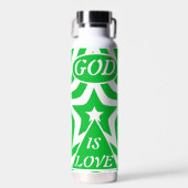 Achempong God Is Love Star Dark Pastel Green Faith Waterfles (Voorkant)