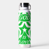 Achempong God Is Love Star Dark Pastel Green Faith Waterfles (Achterkant)