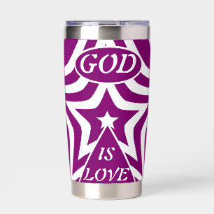 Achempong God Is Love Star Deep Paars  Geïsoleerde Drinkbeker