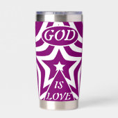 Achempong God Is Love Star Deep Purple  Geïsoleerde Drinkbeker (Achterkant)