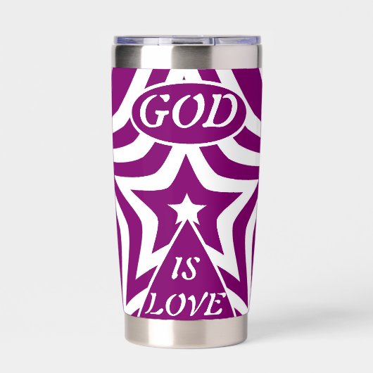 Achempong God Is Love Star Deep Purple  Geïsoleerde Drinkbeker (Voorkant)