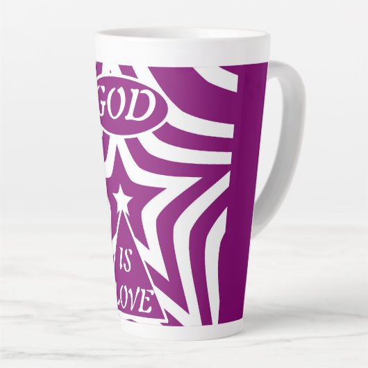 Achempong God Is Love Star Deep Purple Latte Mok (Rechterhoek)