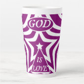 Achempong God Is Love Star Deep Purple Latte Mok (Voorkant)