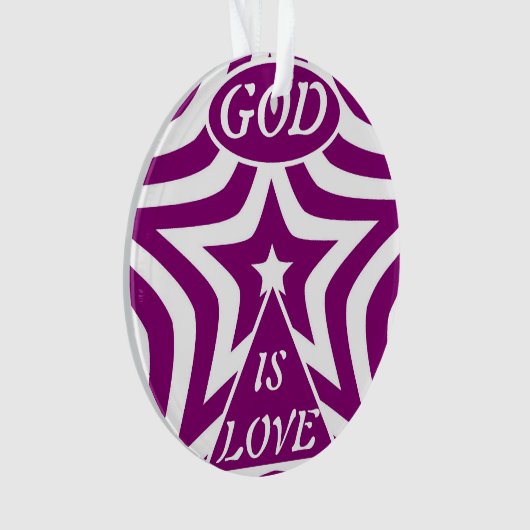 Achempong God Is Love Star Deep Purple - Mystical  Ornament (voorkant)