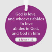 Achempong God Is Love Star Deep Purple - Mystical  Ornament (achterkant)