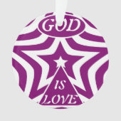 Achempong God Is Love Star Deep Purple - Mystical  Ornament (voorkant)