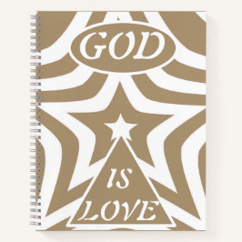 Achempong God Is Love Star Licht Taupe - Geloof Notitieboek