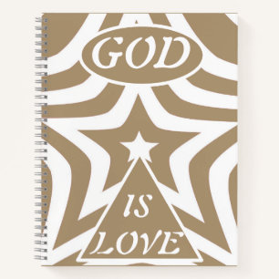 Achempong God Is Love Star Licht Taupe - Geloof Notitieboek