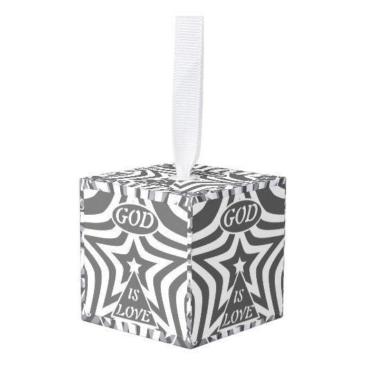 Achempong God Is Love Star Monochrome Spiritual  Decoratie (Voorkant hoekig)