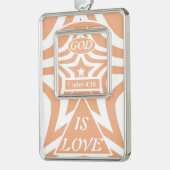 Achempong God Is Love Star Warm Peach Framed  Verzilverd Omlijst Ornament (Links)