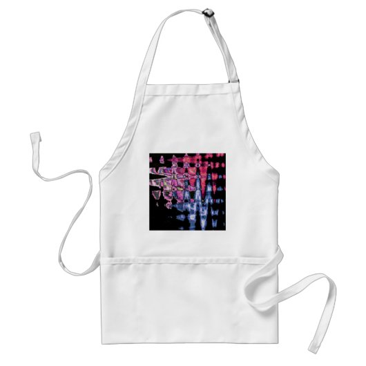 Achempong Moderne Synthwave: Roze Blau Abstract Un Standaard Schort (Voorkant)