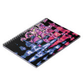 Achempong Moderne Synthwave: Roze Blauwe Abstract Notitieboek (Linkerzijde)