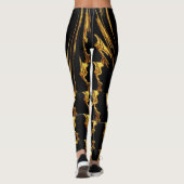 Achempong Opulent Swirl Liquid Gold Black Design Leggings (Achterkant)