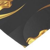Achempong Opulent Swirl Liquid Gold Black Monochro Lange Tafelloper (Hoek)