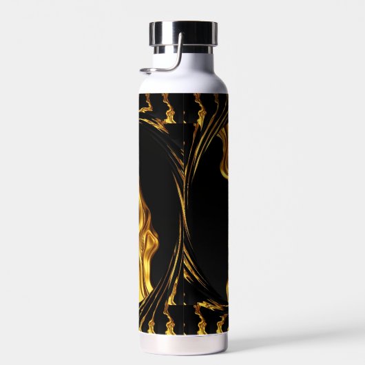 Achempong Opulent Swirl Liquid Gold Black Monochro Waterfles (Rechts)