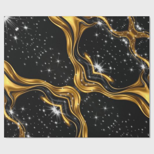 Achempong Signature: Premium Liquid Gold Pattern W Cadeaupapier (Vlak)