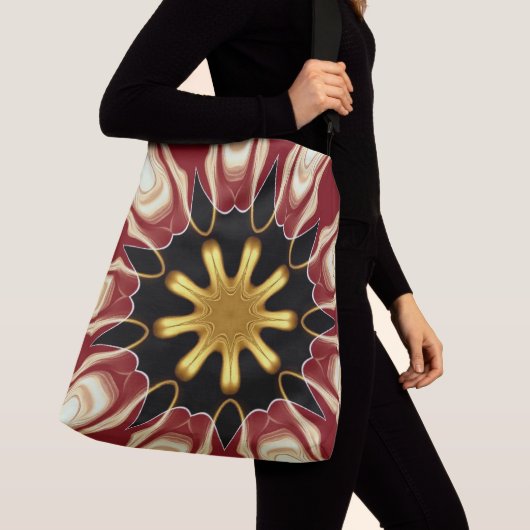 Achempong: Starburst | Deep Crimson & Gold Luxury Crossbody Tas (Dichtbij)