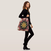 Achempong: Starburst | Deep Crimson & Gold Luxury  Crossbody Tas (Op model)