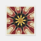 Achempong: Starburst | Deep Crimson & Gold Luxury  Servet (Voorkant)