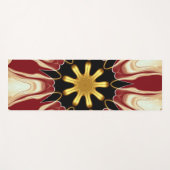 Achempong: Starburst | Deep Crimson & Gold Luxury  Yogamat (Voorkant (horizontaal))