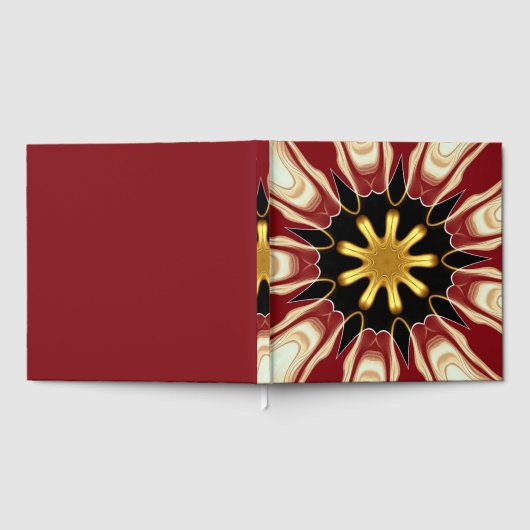 Achempong: Starburst | Dieprood & Luxe Goud Gastenboek (Volledig)