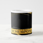 Achempong: The Auric Cascade | Opulent Liquid Gold Grote Koffiekop (Voorkant)