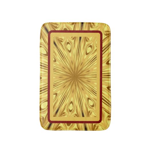 Achempong: The Gilded Zenith Opulent Swirl Crimson Badmat (Voorkant Verticaal)