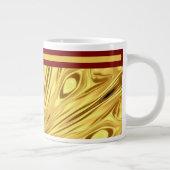 Achempong: The Gilded Zenith Opulent Swirl Crimson Grote Koffiekop (Rechts)