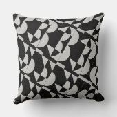 Achempong Zazzle: Geometric Black White Modern Art Kussen (Achterkant)