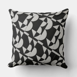 Achempong Zazzle: Geometric Black White Modern Art Kussen