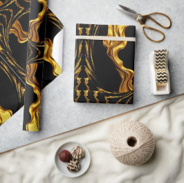 Achempong Zazzle: Luxe Zwirrel Abstracte Kunstcade Cadeaupapier