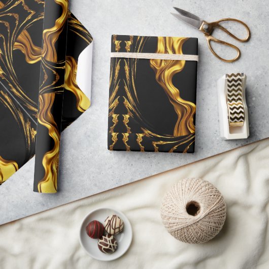 Achempong Zazzle: Luxe Zwirrel Abstracte Kunstcade Cadeaupapier (Crafts)