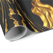 Achempong Zazzle: Luxe Zwirrel Abstracte Kunstcade Cadeaupapier (Rol Hoek)