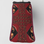 Achempong Zazzle: Luxury Red Swirl High-End Course Golfheadcover (Draai 90)