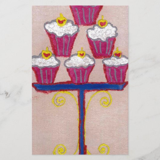 Achempong's Artful Inspirerend Cupcake Couture Briefpapier (Voorkant)