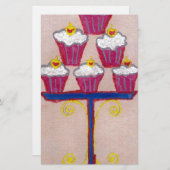 Achempong's Artful Inspirerend Cupcake Couture Briefpapier (Voorkant / Achterkant)