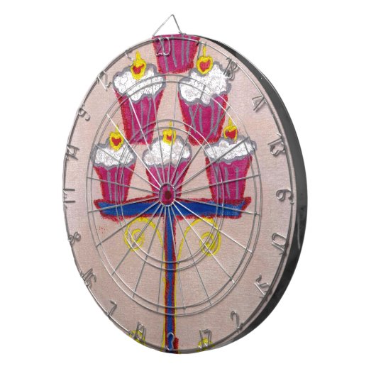 Achempong's Artful Inspirerend Cupcake Couture Dartbord (Voorkant Rechts)