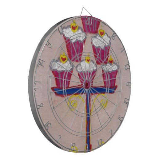 Achempong's Artful Inspirerend Cupcake Couture Dartbord (Voorkant Links)