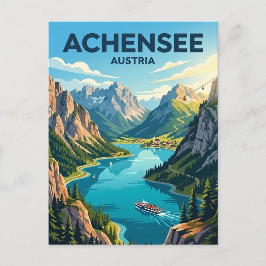 Achensee Oostenrijk Briefkaart (Voorkant)
